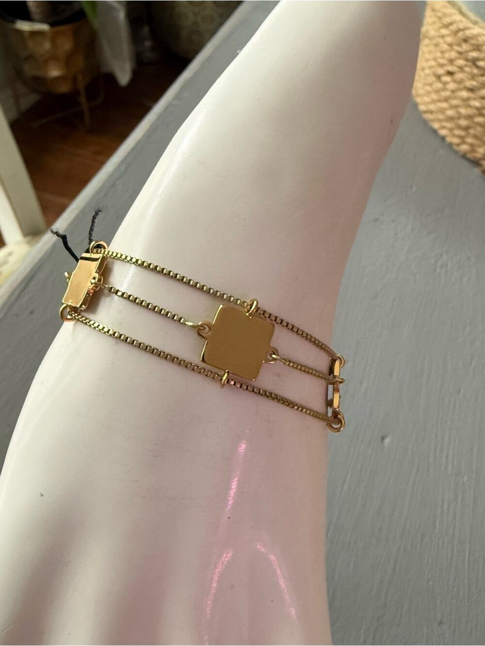 Jenny Bird Gold Tone Triple Chain Bracelet NEW